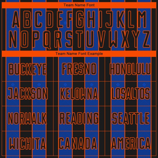 Blue-Orange Sublimation Uniform Thunder Jersey Pinstripe Sports Black Soccer Line Custom