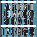 Line Uniform Black Sports Sky Blue-White Pinstripe Jersey Sublimation Soccer Custom Line Uniform Black Sports Sky Blue-White Pinstripe Jersey Sublimation Soccer Custom