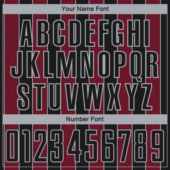 Custom Pinstripe Soccer Uniform Jersey Black Crimson-Gray Line Sports Sublimation Custom Pinstripe Soccer Uniform Jersey Black Crimson-Gray Line Sports Sublimation