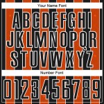 Uniform Soccer Pinstripe Jersey Orange-White Custom Line Black Sports Sublimation Uniform Soccer Pinstripe Jersey Orange-White Custom Line Black Sports Sublimation